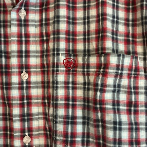 Ariat Pro Series Button Shirt Mens XL Plaid Western Rodeo Cowboy Ranch Farm - Picture 3 of 5